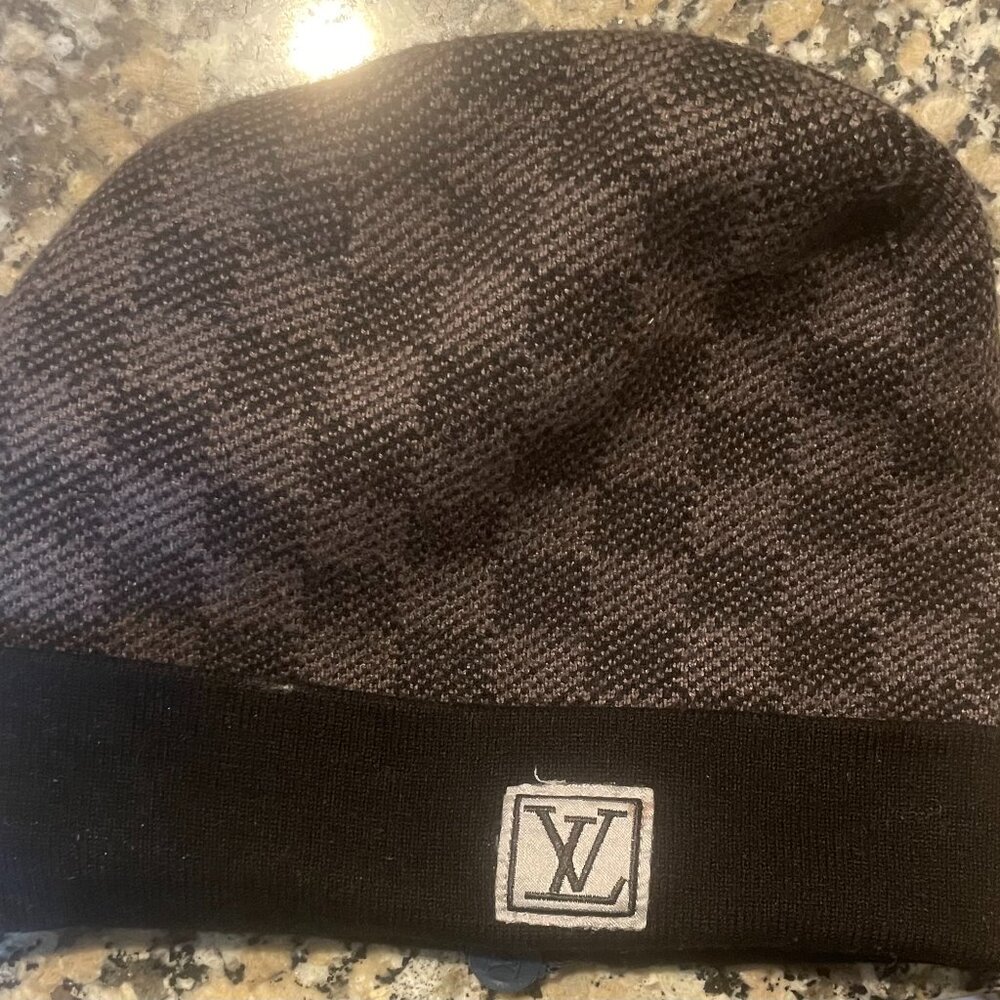 Louis Vuitton Beanie, Black and Grey